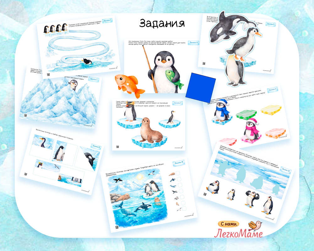 Примеры заданий на тему Пингвины