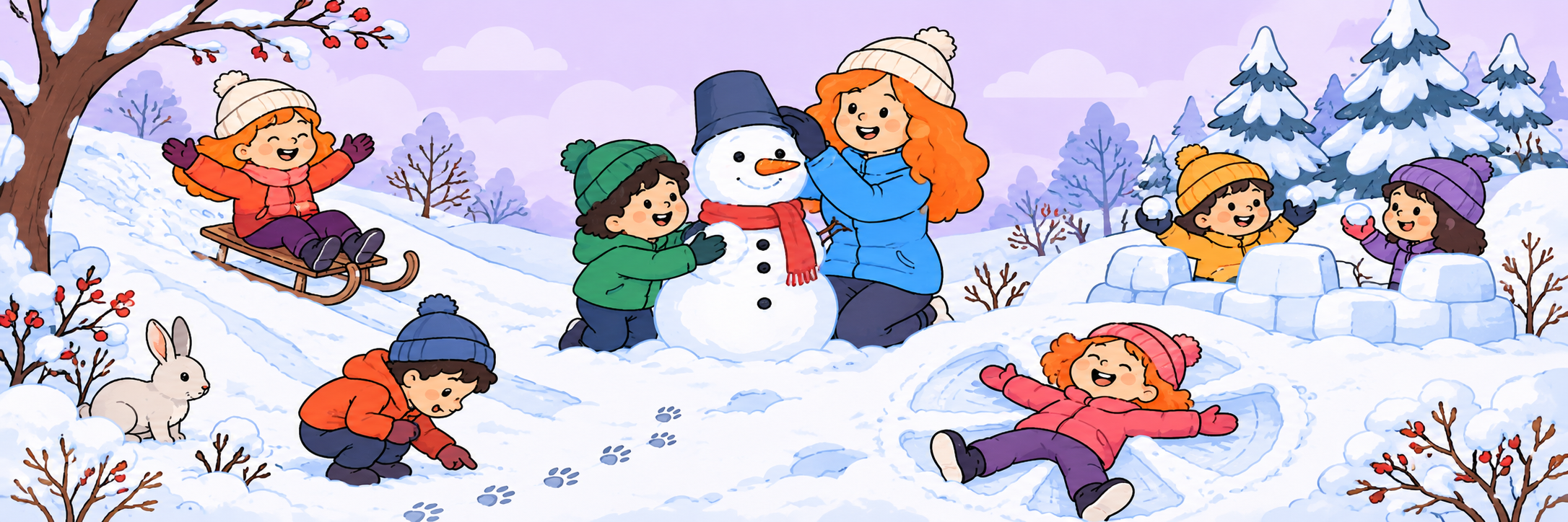 25 зимних игр с детьми на улице