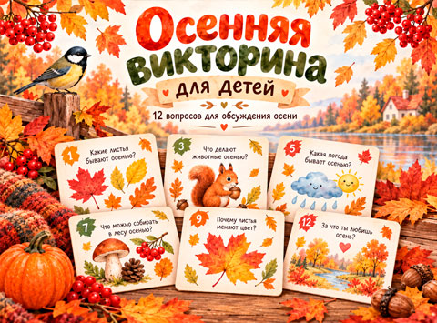 Осенняя викторина для детей 3–7 лет — 12 вопросов об осени